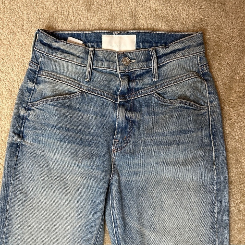 New Mother The Dazzler Yoke Front Ankle in Wild Calling Jeans Size 25 - Picture 3 of 9